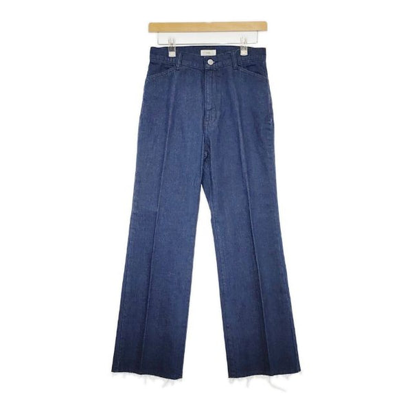 IENA デニムフレアセンタープレスパンツ ジーンズ 定価17600円 デニムパンツ 23AW ネイビー レディース イエナ【中古】5-0807G∞