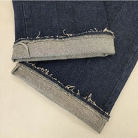 IENA デニムフレアセンタープレスパンツ ジーンズ 定価17600円 デニムパンツ 23AW ネイビー レディース イエナ【中古】5-0807G∞