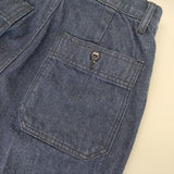 IENA デニムフレアセンタープレスパンツ ジーンズ 定価17600円 デニムパンツ 23AW ネイビー レディース イエナ【中古】5-0807G∞