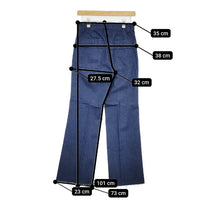 IENA デニムフレアセンタープレスパンツ ジーンズ 定価17600円 デニムパンツ 23AW ネイビー レディース イエナ【中古】5-0807G∞