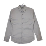 theory コットンポリエステルシャツ 長袖シャツ グレー メンズ セオリー【中古】5-0428M∞