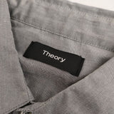 theory コットンポリエステルシャツ 長袖シャツ グレー メンズ セオリー【中古】5-0428M∞