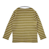 SAINT JAMES T3 圧縮ウールボーダー セーター ニット カーキ ベージュ レディース セントジェームス【中古】5-0814T∞