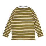 SAINT JAMES T3 圧縮ウールボーダー セーター ニット カーキ ベージュ レディース セントジェームス【中古】5-0814T∞