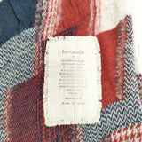 harmonie チェック 柄 ストール マフラー レッド ネイビー レディース アルモニ【中古】5-1023T◎