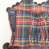 Jane Marple チェック リボン ポンポン シャーリング ビスチェ その他トップス レッド レディース ジェーンマープル【中古】5-1023T◎