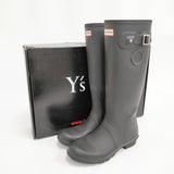 Y's/HUNTER レインブーツ HUW25132 サイズUK7 ブーツ ブラック レディース ワイズ/Yohji/ハンター【中古】5-0306G◎