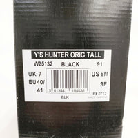 Y's/HUNTER レインブーツ HUW25132 サイズUK7 ブーツ ブラック レディース ワイズ/Yohji/ハンター【中古】5-0306G◎