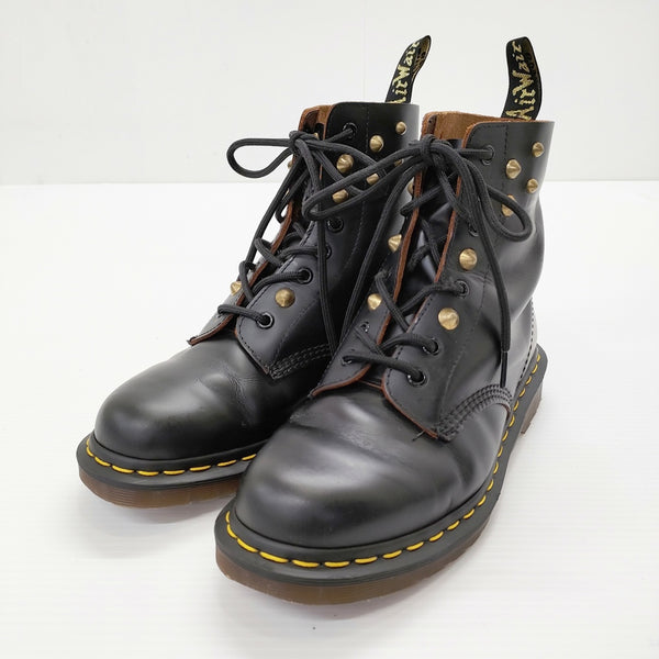 Dr.Martens 8ホール スタッズ 8 EYELET BOOT イングランド製 サイズUK7 ブーツ ブラック メンズ ドクターマーチン【中古】5-0422G◎