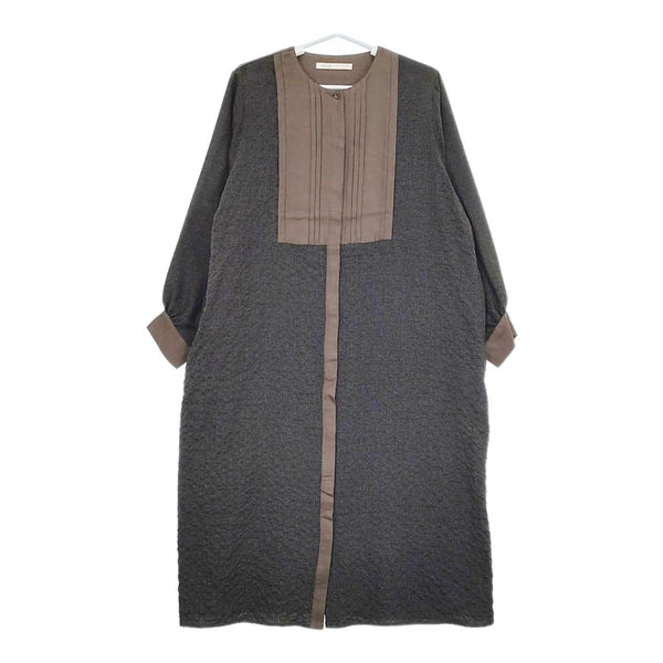 Conges payes ピンタック 千鳥格子 B0134RFA058 ワンピース チャコールグレー ブラウン レディース コンジェ ペイエ【中古】5-0323M♪