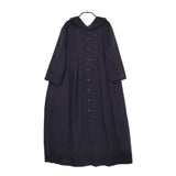 tao COMME des GARCONS 定番ウールギャバ後染ワンピース TC-O100 AD2020 ワンピース ネイビー レディース タオ コムデギャルソン【中古】5-0131M♪