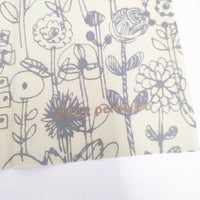 mina perhonen 新品 letter of flower te0015a コットン てぬぐい その他小物 ベージュ グレー レディース ミナペルホネン【中古】5-0414G◎