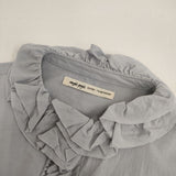 Conges payes ADIEU TRISTESSE フリル 比翼ボタン ブラウス シャツ ライトブルー レディース コンジェ ペイエ【中古】5-0807M∞