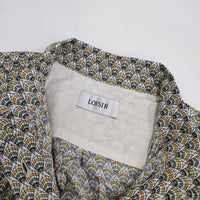 LOISIR リバティ柄カラーボクシーシャツ 長袖シャツ イエロー グリーン ホワイト レディース ロワズィール【中古】5-0807M∞