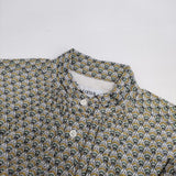LOISIR リバティ柄カラーボクシーシャツ 長袖シャツ イエロー グリーン ホワイト レディース ロワズィール【中古】5-0807M∞