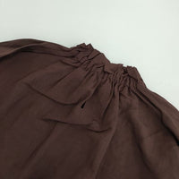 LOISIR フリルカラー レーヨンリネン ブラウス シャツ ワインレッド系 レディース ロワズィール【中古】5-0807M∞