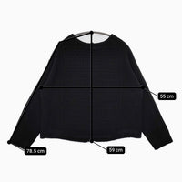 LOISIR ウール 2way ニット カーディガン ブラック レディース ロワズィール【中古】5-0814T∞