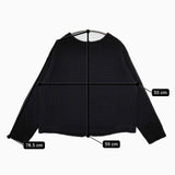 LOISIR ウール 2way ニット カーディガン ブラック レディース ロワズィール【中古】5-0814T∞