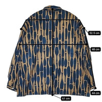 Pal'las Palace 十日 ボトル柄 リボンカラー ブラウス シャツ ネイビー ブラウン レディース パラスパレス【中古】5-0807M∞