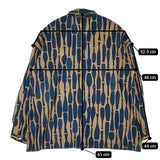 Pal'las Palace 十日 ボトル柄 リボンカラー ブラウス シャツ ネイビー ブラウン レディース パラスパレス【中古】5-0807M∞
