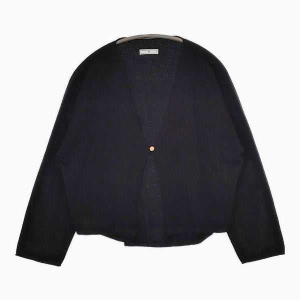 CLASKA D ウッドボタン ウールニット カーディガン ブラック レディース クラスカ【中古】5-0814T∞