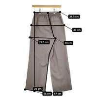 green label relaxing 3614-199-2659 イージーパンツ センタープレス パンツ グレー レディース グリーンレーベルリラクシング【中古】5-0420M△