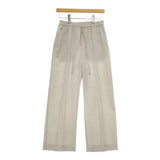 green label relaxing 3614-199-2659 イージーパンツ センタープレス パンツ ライトベージュ レディース グリーンレーベルリラクシング【中古】5-0420M△