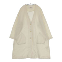 nest Robe 01204-1614 縮絨 コート ウールロング カーディガン オフホワイト レディース ネストローブ【中古】5-0820T∞