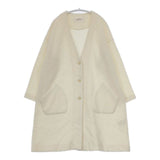 nest Robe 01204-1614 縮絨 コート ウールロング カーディガン オフホワイト レディース ネストローブ【中古】5-0820T∞