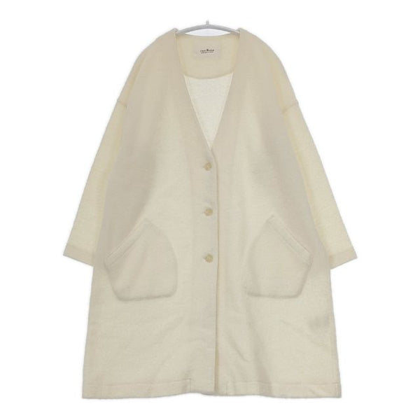 nest Robe 01204-1614 縮絨 コート ウールロング カーディガン オフホワイト レディース ネストローブ【中古】5-0820T∞