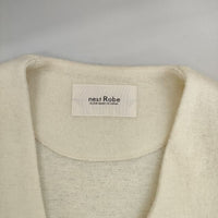 nest Robe 01204-1614 縮絨 コート ウールロング カーディガン オフホワイト レディース ネストローブ【中古】5-0820T∞