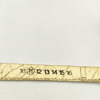 MARTIN MARGIELA 11 メタリック ナロー レザー 革 サイズ90  ベルト ゴールド レディース マルタンマルジェラ【中古】5-0330G∞
