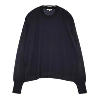 BLAMINK ウールカシミヤ18Ｇクルーネックドロップスリーブニット 7913-231-0145 定価77000円 ブラック レディース ブラミンク【中古】5-0912T♪