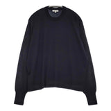 BLAMINK ウールカシミヤ18Ｇクルーネックドロップスリーブニット 7913-231-0145 定価77000円 ブラック レディース ブラミンク【中古】5-0912T♪