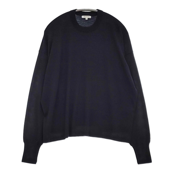 BLAMINK ウールカシミヤ18Ｇクルーネックドロップスリーブニット 7913-231-0145 定価77000円 ブラック レディース ブラミンク【中古】5-0912T♪