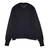 BLAMINK ウールカシミヤ18Ｇクルーネックドロップスリーブニット 7913-231-0145 定価77000円 ブラック レディース ブラミンク【中古】5-0912T♪