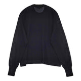BLAMINK ウールカシミヤ18Ｇクルーネックドロップスリーブニット 7913-231-0145 定価77000円 ブラック レディース ブラミンク【中古】5-0912T♪