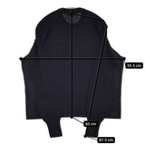BLAMINK ウールカシミヤ18Ｇクルーネックドロップスリーブニット 7913-231-0145 定価77000円 ブラック レディース ブラミンク【中古】5-0912T♪
