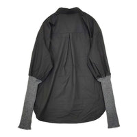 ZAMPA アーバンヒムス urban hymns 袖ニットリブ 長袖シャツ ブラック グレー レディース ザンパ【中古】5-0901T∞