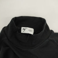 NEUTRALWORKS ニュートラルワークス ライトウォーム スウェットロングスリーブ モックネック  長袖Ｔシャツ カットソー ロンＴ ブラック レディース【中古】5-0316M∞