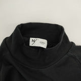 NEUTRALWORKS ニュートラルワークス ライトウォーム スウェットロングスリーブ モックネック  長袖Ｔシャツ カットソー ロンＴ ブラック レディース【中古】5-0316M∞