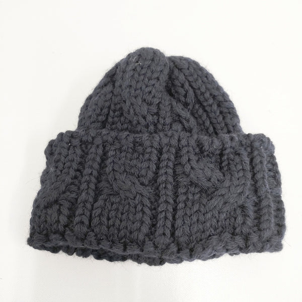 HIGHLAND2000 ブリティッシュウール 帽子 ニットキャップ ネイビー レディース ハイランド2000【中古】5-1023T◎