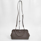 ARTS&SCIENCE Box gamaguchi bag 2WAYドクターズバッグ レザー 093-B02C-850 牛革 ハンドバッグ ブラウン レディース アーツ&サイエンス【中古】5-0227G◎