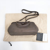 ARTS&SCIENCE Box gamaguchi bag 2WAYドクターズバッグ レザー 093-B02C-850 牛革 ハンドバッグ ブラウン レディース アーツ&サイエンス【中古】5-0227G◎