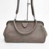 ARTS&SCIENCE Box gamaguchi bag 2WAYドクターズバッグ レザー 093-B02C-850 牛革 ハンドバッグ ブラウン レディース アーツ&サイエンス【中古】5-0227G◎