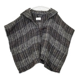 john branigan アイルランド製 ウールアルパカ ニット ポンチョ チャコールグレー レディース ジョンブラニガン【中古】5-0924T∞