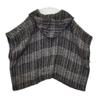 john branigan アイルランド製 ウールアルパカ ニット ポンチョ チャコールグレー レディース ジョンブラニガン【中古】5-0924T∞