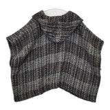 john branigan アイルランド製 ウールアルパカ ニット ポンチョ チャコールグレー レディース ジョンブラニガン【中古】5-0924T∞