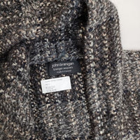 john branigan アイルランド製 ウールアルパカ ニット ポンチョ チャコールグレー レディース ジョンブラニガン【中古】5-0924T∞
