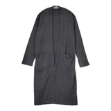 evam eva E223K167 wool robe ローブ ロングカーディガン ニット 日本製 コート チャコールグレー レディース エヴァムエヴァ【中古】5-0812T△